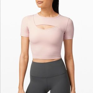 Lululemon Get Centred Short Sleeve Misty Pink